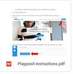 Thumbnail screenshot Playposit Instructions document.